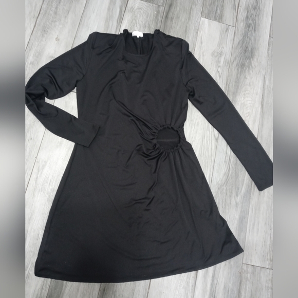 Danielle Bernstein by We Wore What long sleeve Black Cut out side midi dress XL - Picture 1 of 6